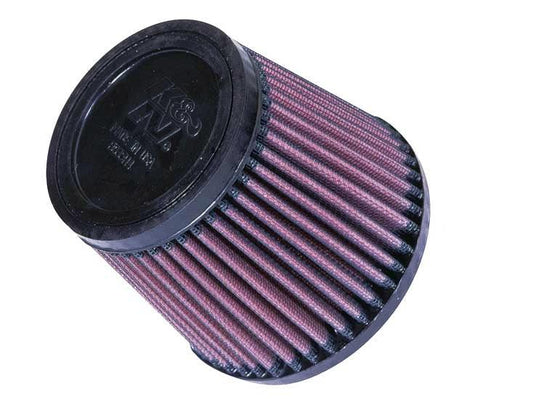 K&N air filter for Arctic Cat, cylindrical with purple pleated media and black end cap