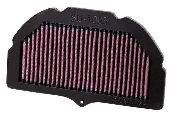 K&N air filter SU-1005 for GSXR1000 05-08; pink pleated media in black housing