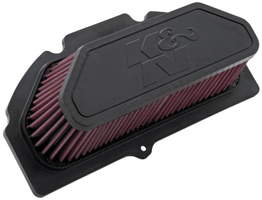 K&N air filter for GSXR1000 09-16, red pleated filter with black housing