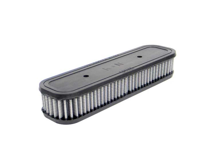K&N air filter for GSX1100 80-82, rectangular with black end caps and pleated filter media.