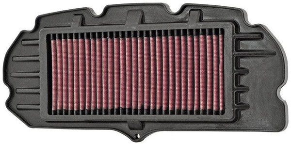 K&N air filter for B-KING motorcycle, red pleated media in black rubber frame