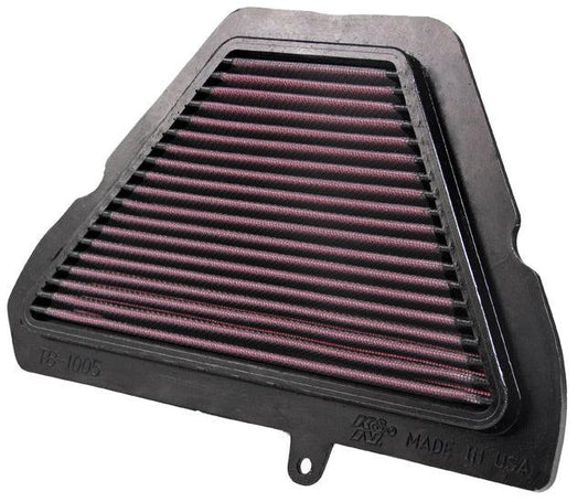 K&N air filter 1050 Speed Trip triangular panel with pink pleated media