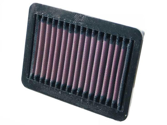 K&N air filter XV1900 06-07 for motorcycle, pink pleated media in black frame