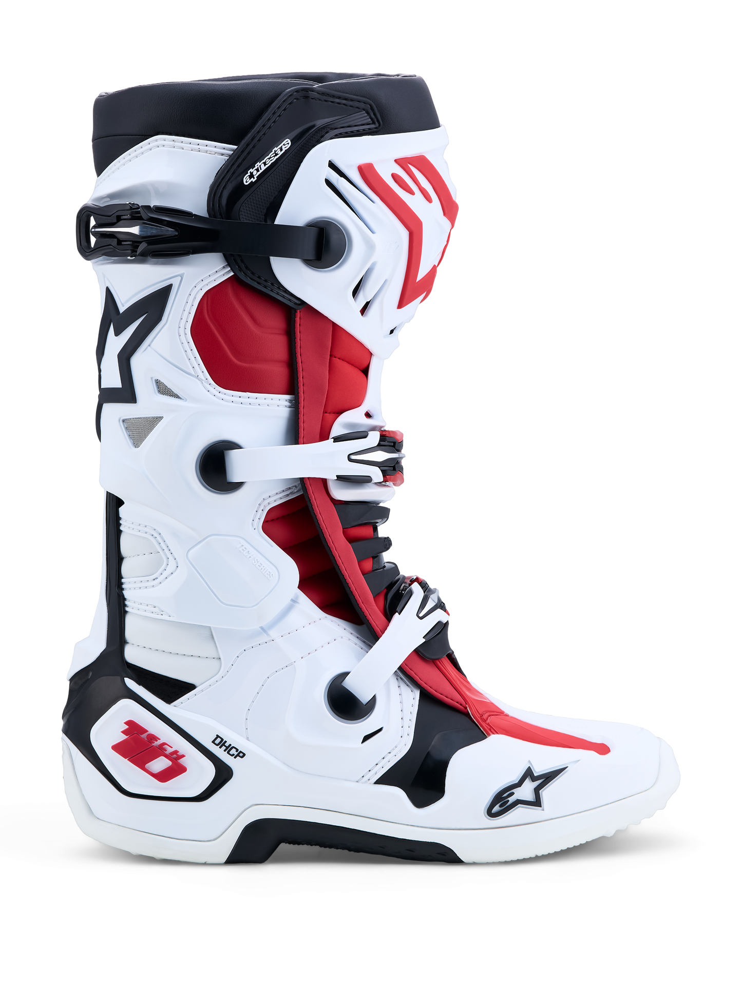 Alpinestars Tech 10 Laarzen Wit Zwart Helder Rood
