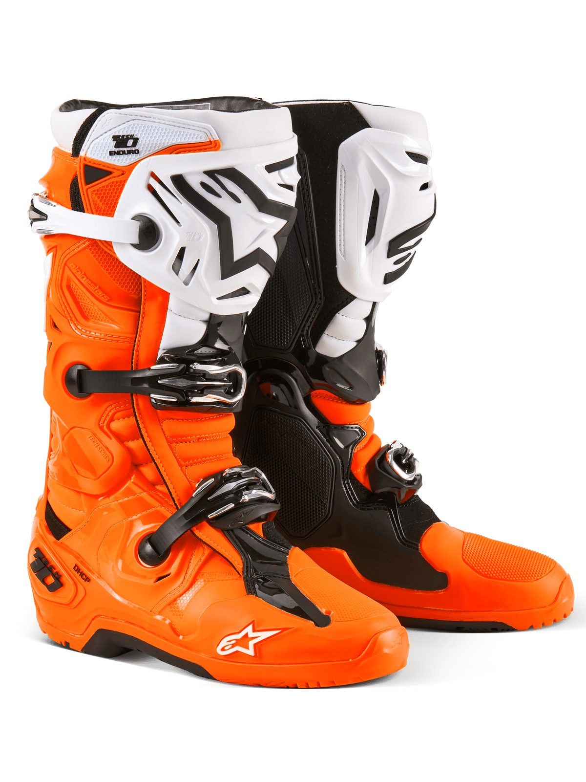 Tech 10 Enduro Laarzen Oranje Fluo Zwart Wit - MxProStoreParts