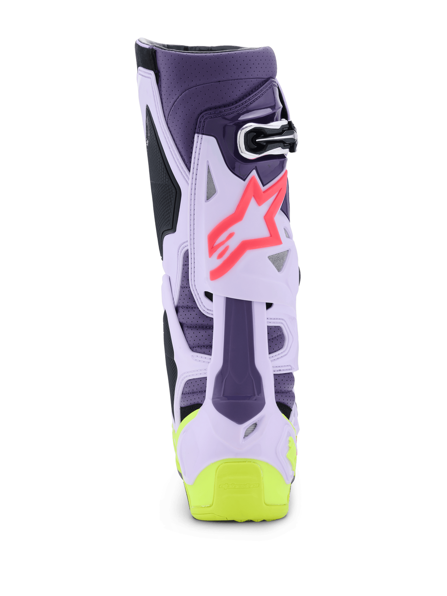 Alpinestars Tech 10 Supervented durchlüftete Stiefel in Lila, Gelb und Fluoro Pink - MxProStoreParts