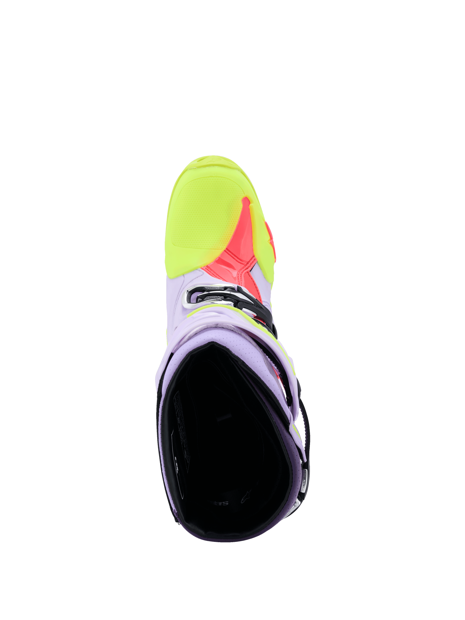 Alpinestars Tech 10 Supervented gelüftete Stiefel Lila, Gelb und Fluoreszierend Rosa - MxProStoreParts