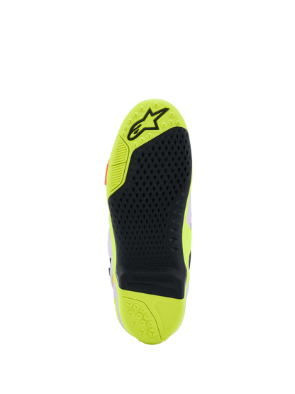 Alpinestars Tech 10 Superventilierte Stiefel, ventiliert, in Lila, Gelb und Fluoro Pink - MxProStoreParts
