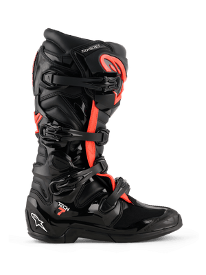 Alpinestars Tech 7 Stiefel Schwarz Rot Fluo