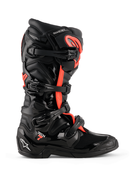 Alpinestars Tech 7 Laarzen Zwart Rood Fluo - MxProStoreParts