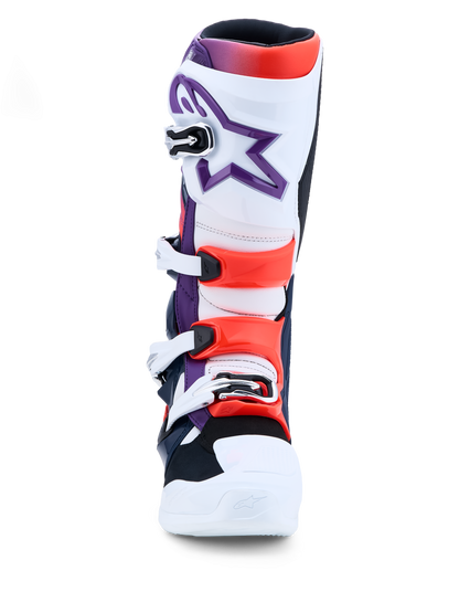 Alpinestars Tech 7 Laarzen Paars Wit Donkerblauw Rood Fluo