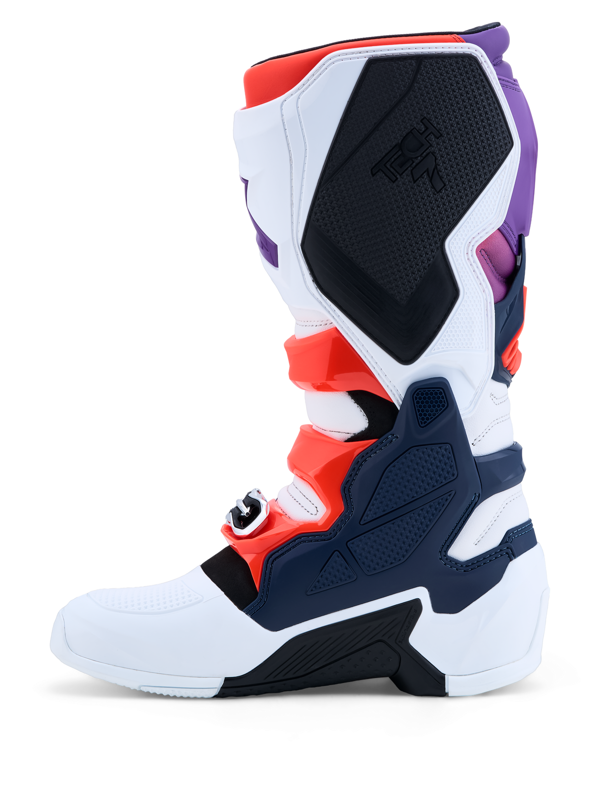 Alpinestars Tech 7 Laarzen Paars Wit Donkerblauw Rood Fluo