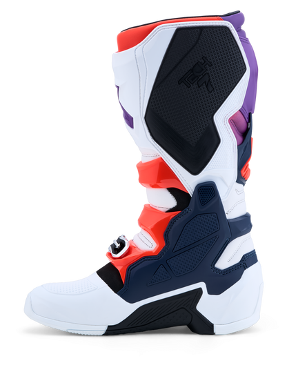 Alpinestars Tech 7 Laarzen Paars Wit Donkerblauw Rood Fluo