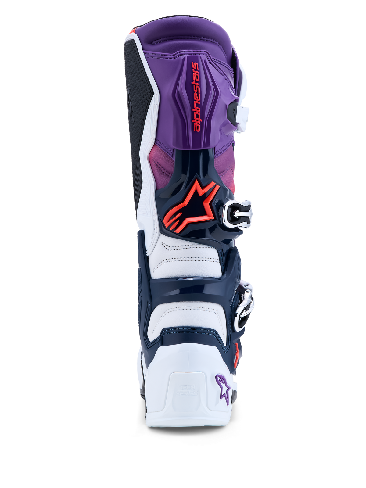 Alpinestars Tech 7 Laarzen Paars Wit Donkerblauw Rood Fluo