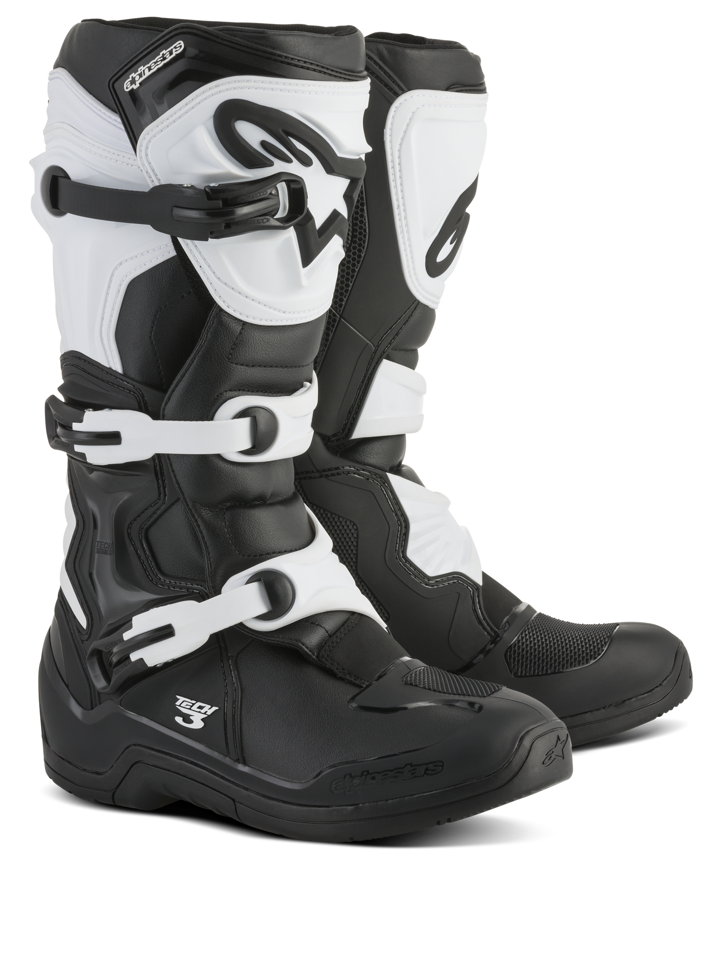 Alpinestars Tech 3 Motorcrosslaarzen Zwart Wit
