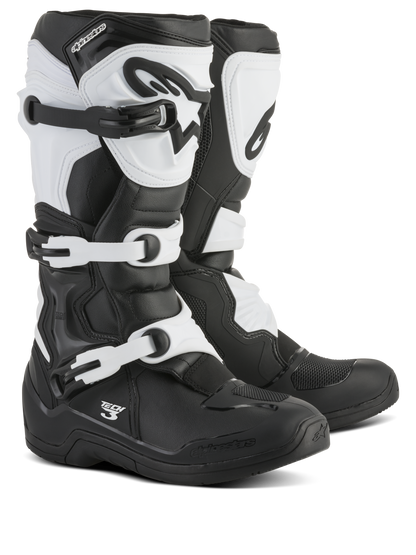 Alpinestars Tech 3 Motorcrosslaarzen Zwart Wit