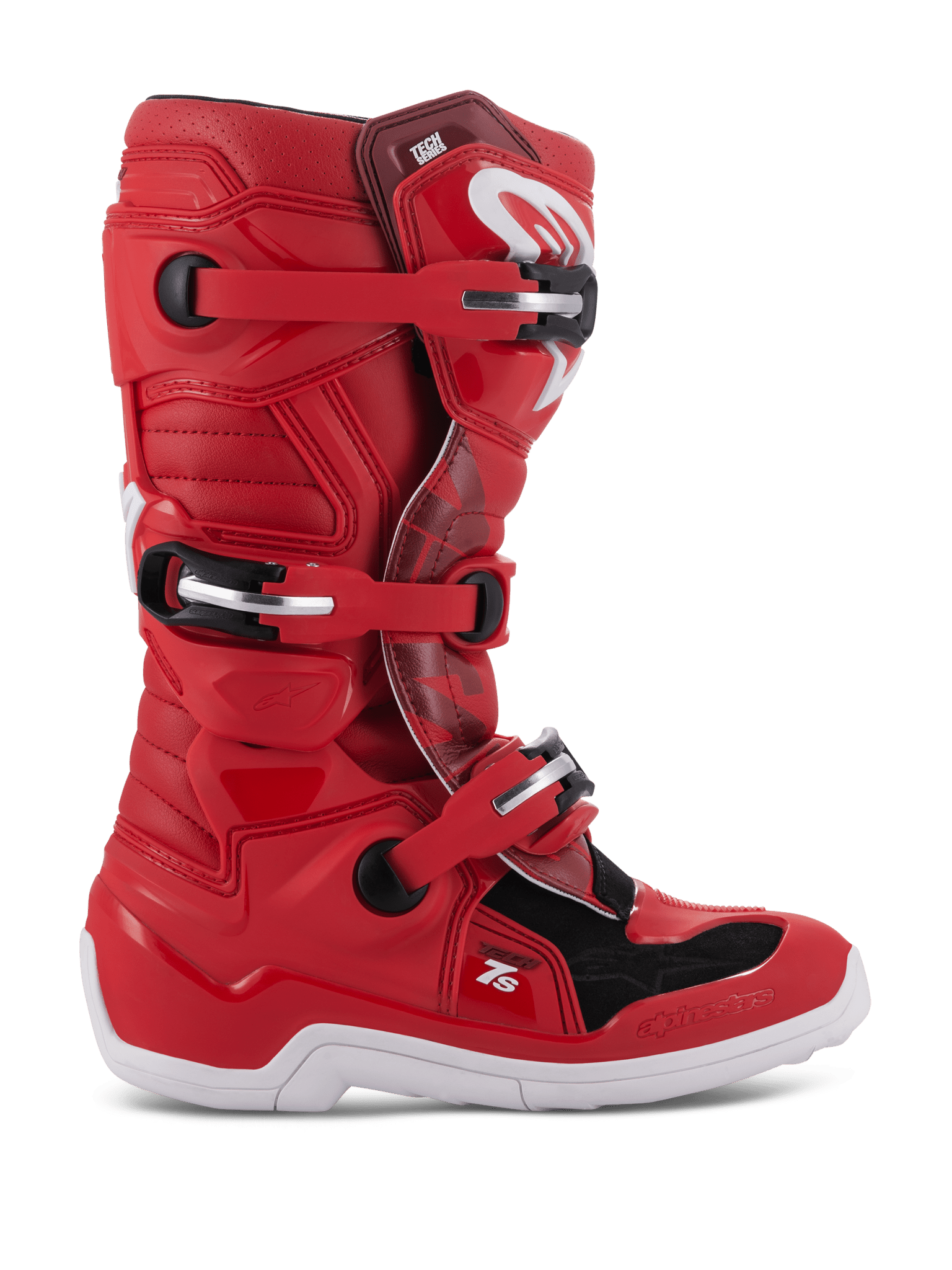 Alpinestars Tech 7S Junior Stiefel Rot Schutzsohle - MxProStoreParts