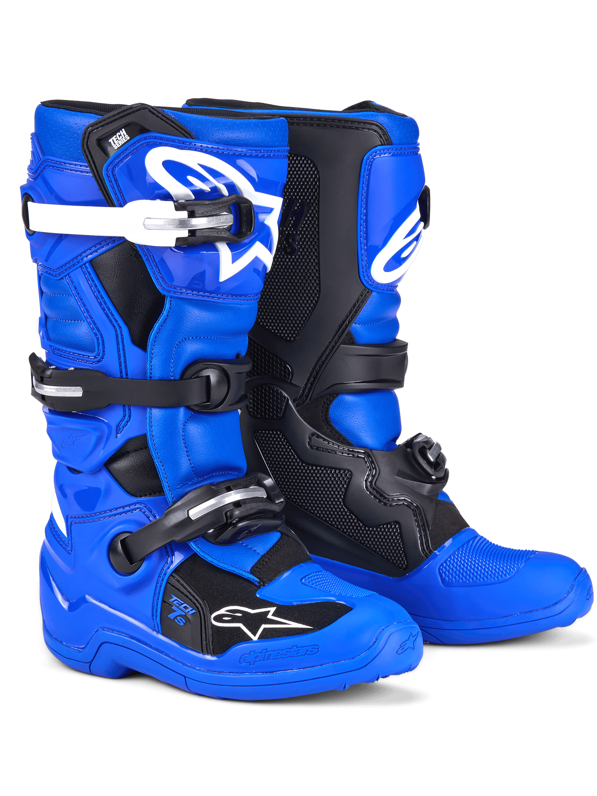 Alpinestars Tech 7 S Jeugd Motorlaarzen Blauw Zwart Wit