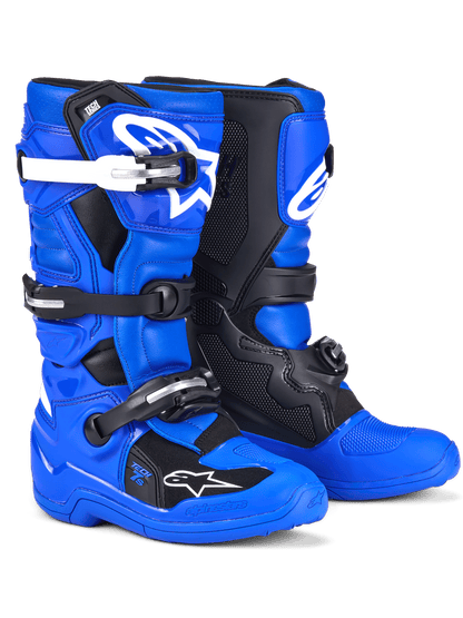 Alpinestars Tech 7 S Jeugd Motorlaarzen Blauw Zwart Wit