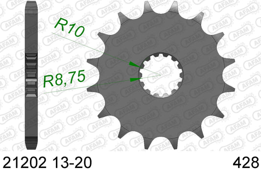 AFAM voortandwiel staal Yamaha YZ 85 02-