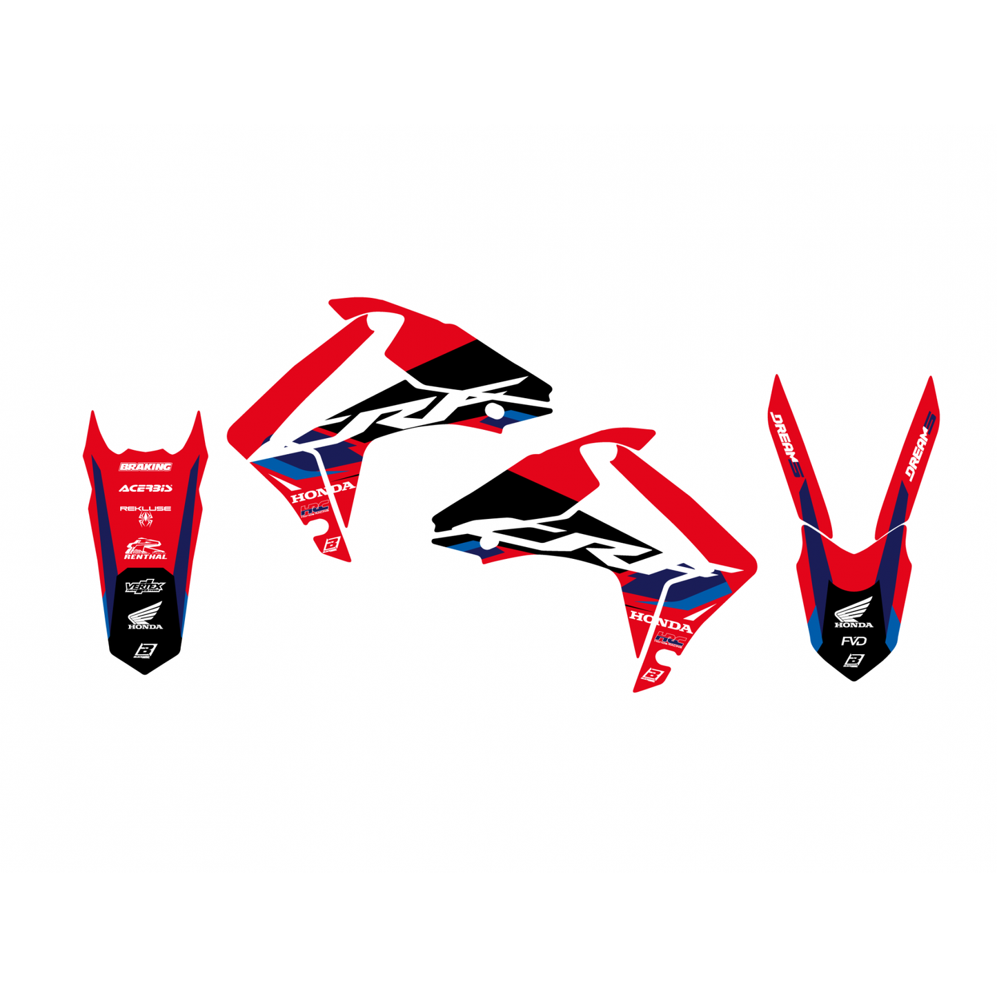 Blackbird Stickerset Dream 5 Honda CRF 250R 2014-2017 &amp; CRF 450R 2013-2016