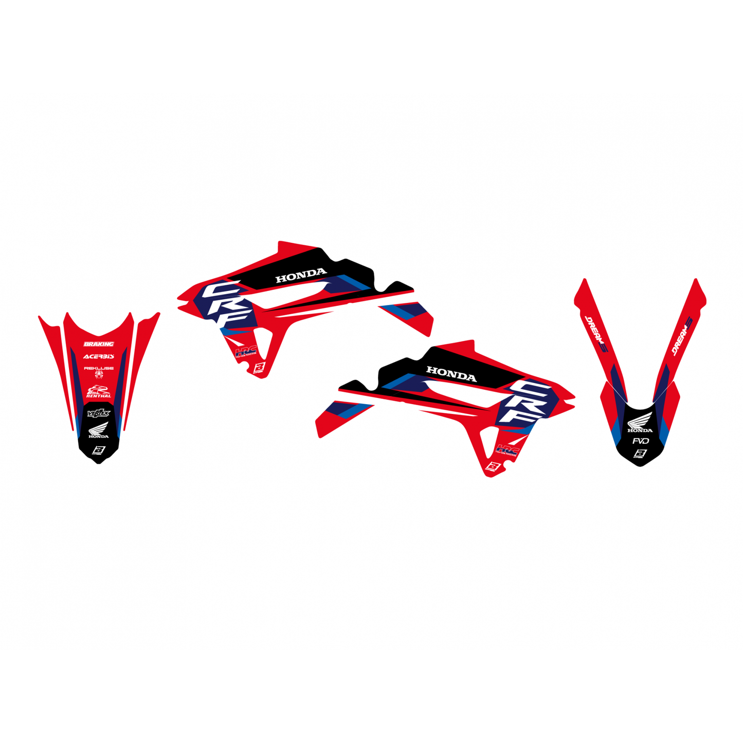 Blackbird Stickerset Dream 5 Honda CRF 250R 2022-2024 &amp; CRF 450R 2021-2024
