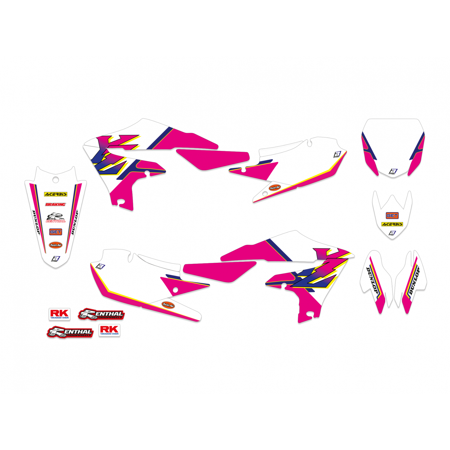 Blackbird stickerset met zadelovertrek Retro Yamaha YZ 250F 2019-2023 & YZ 450F 2018-2022