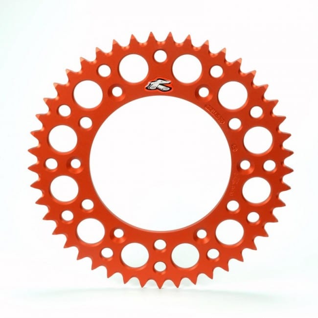 Renthal achtertandwiel 52 tands aluminum Oranje KTM SX/SX-F/EXC/EXC-F 90- & Husqvarna TC/FC/FE/TE 125/150/250/350/450/501 14- - MxProStoreParts