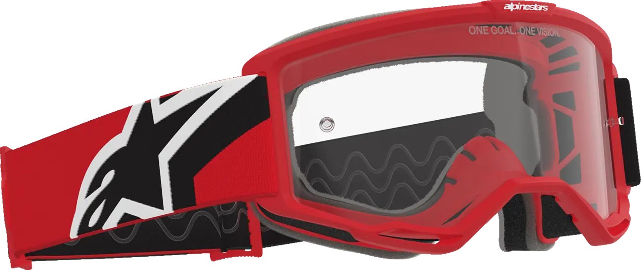 Alpinestars MX Vision OTG Goggle – Red/Black/White / Clear