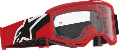 Alpinestars MX Vision OTG Goggle – Red/Black/White / Clear