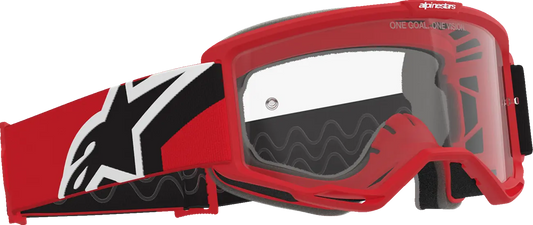 Alpinestars MX Vision OTG Goggle – Red/Black/White / Clear