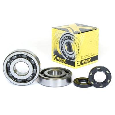 ProX crankshaft bearing and seal kit for KX250 2003–2008; silver bearings and seals with a yellow ProX box.