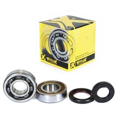 ProX crankshaft bearing and seal kit for KTM 85/105 SX 03-23; 4-piece set with bearing, race and two seals in a yellow box