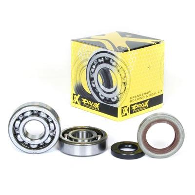 ProX crankshaft bearing and seal kit for KTM65/TC65; four bearings and seals beside the yellow ProX box