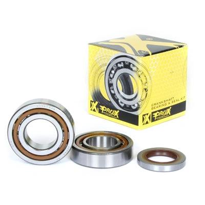 ProX crankshaft bearing and seal kit for KTM 450/520/525/560; includes three metal bearings and a yellow ProX box.
