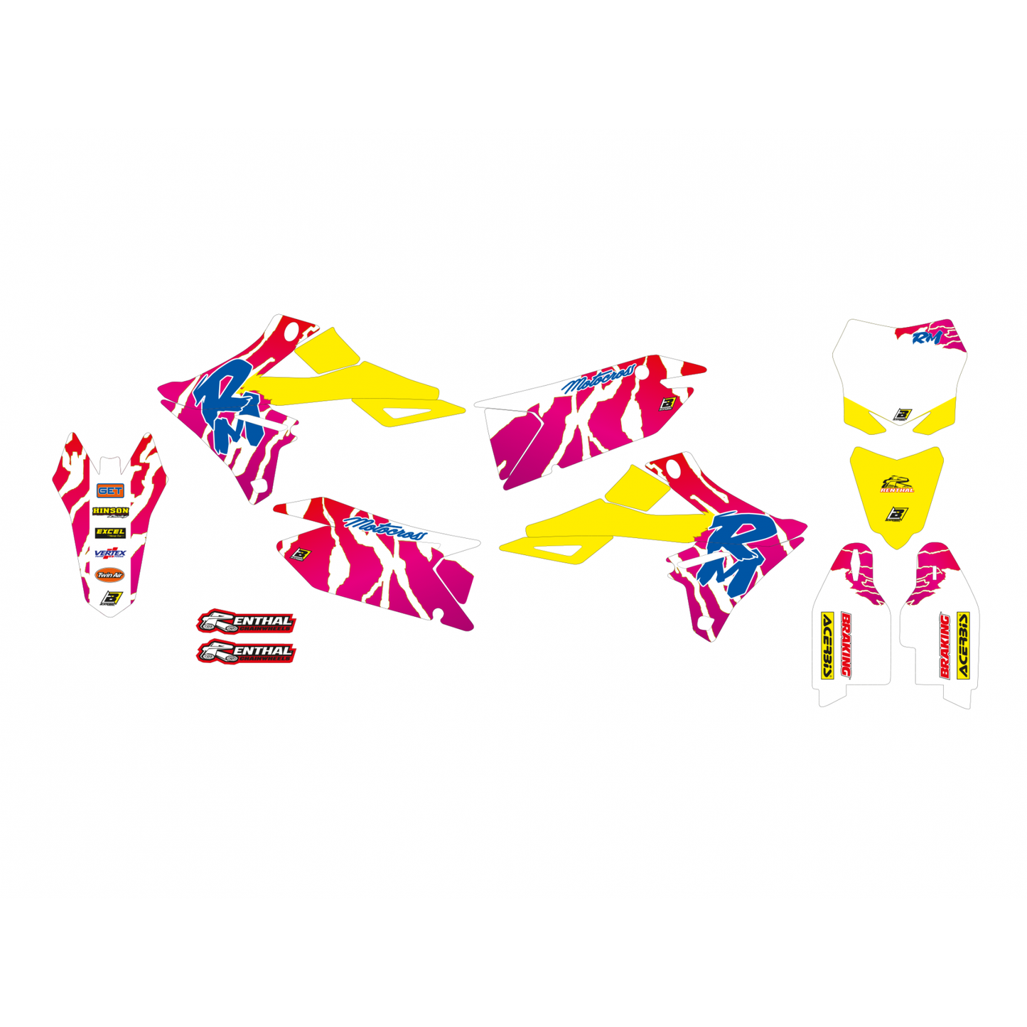 Blackbird Retro stickerset Suzuki RM-Z 250 2019- &amp; RM-Z 450 2018-