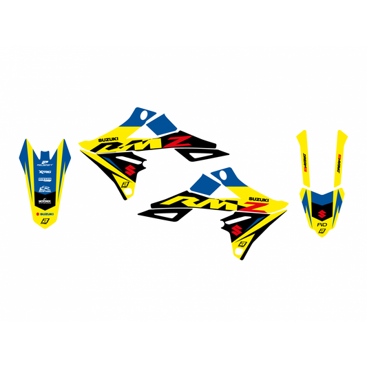 Blackbird Dream 5 stickerset 3 delig Suzuki RM-Z 250 2019- &amp; RM-Z 450 2018-