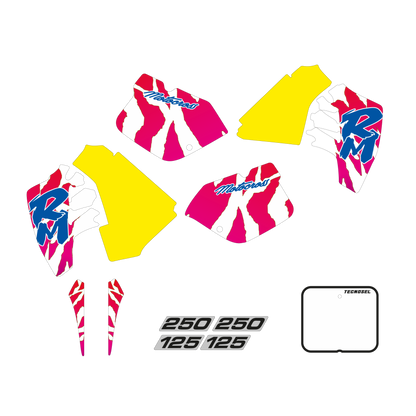 Blackbird stickerset OEM 1992 Suzuki RM 125/250 1989-1992