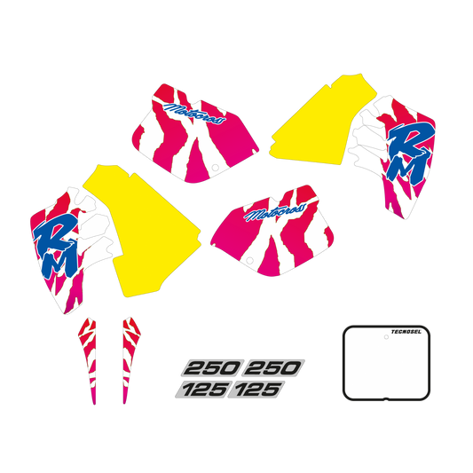 Blackbird stickerset OEM 1992 Suzuki RM 125/250 1989-1992