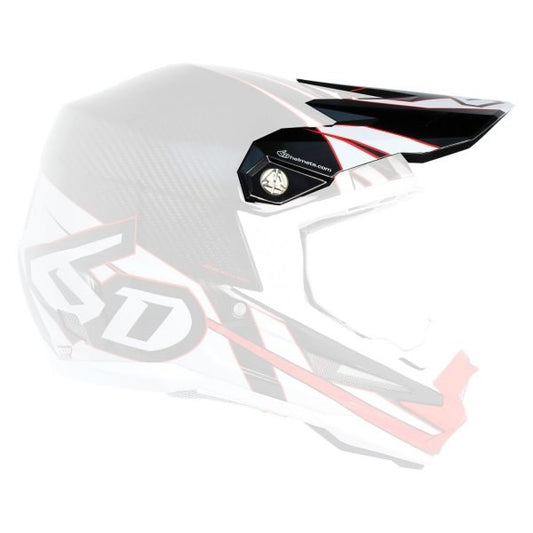 6D Helmet ATR-1 Carbon Visor Electric Red/White