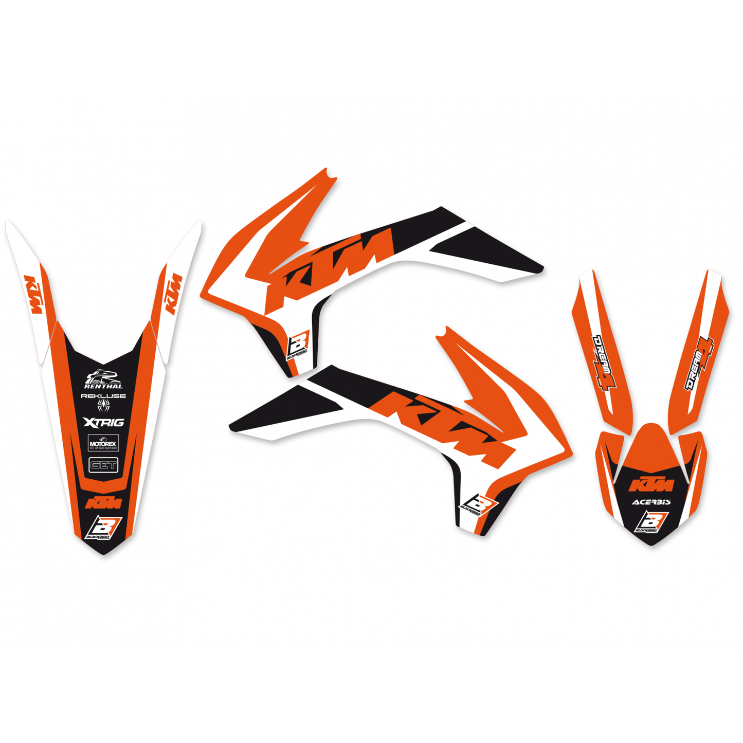 Blackbird Dream 4 stickerset 3 delig SX/SXF 13-15 & EXC 14-16