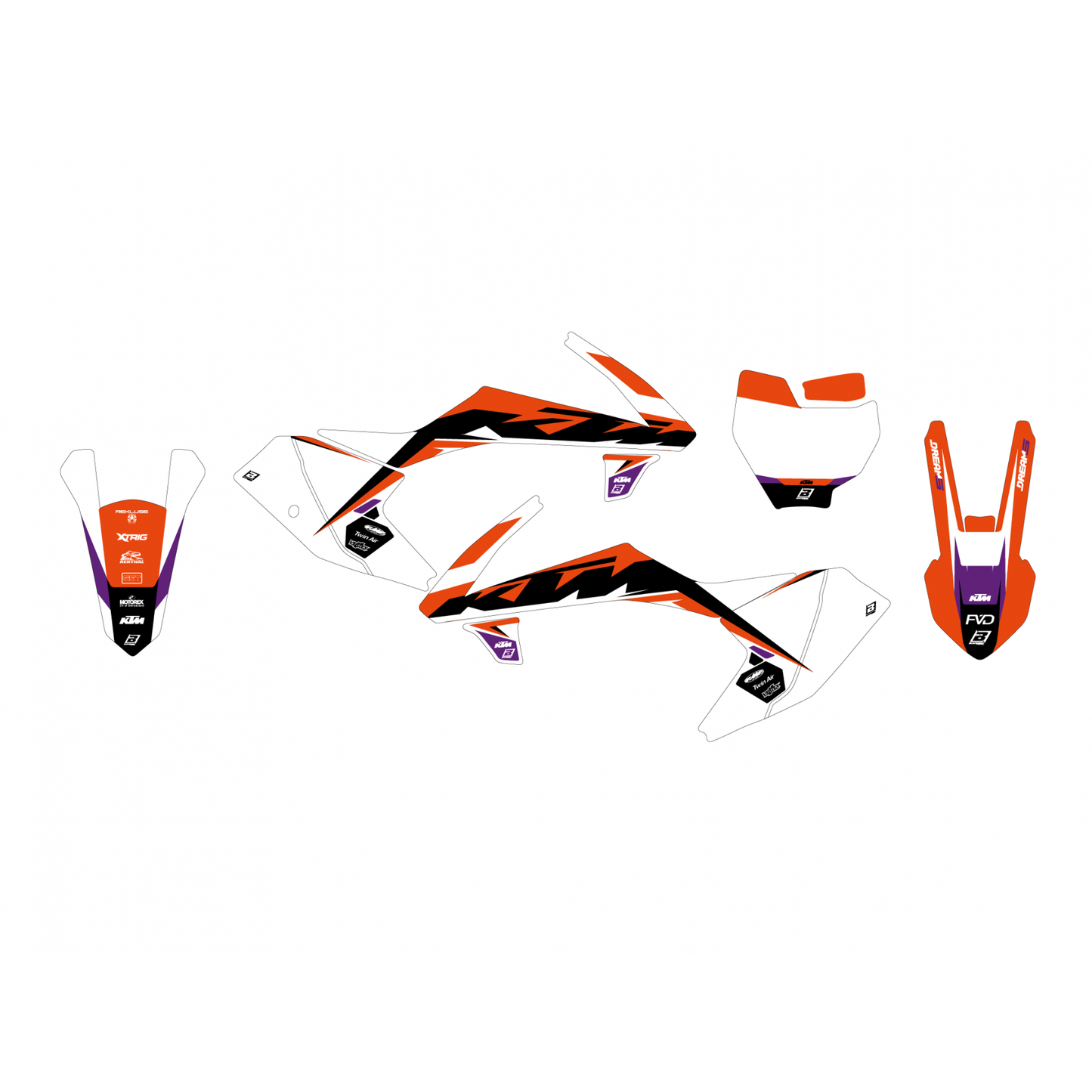 Blackbird Dream 5 stickerset 3 delig KTM SX 65 2016-2023