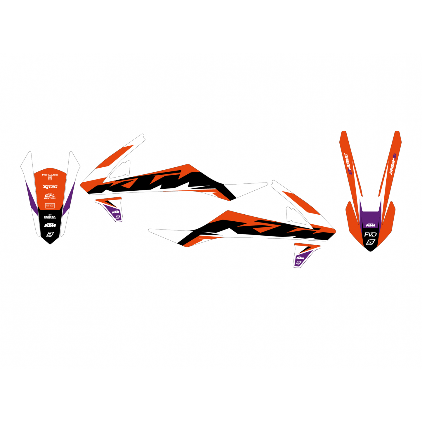 Blackbird Dream 5 stickerset 3 delig KTM SX 85 2018-2024