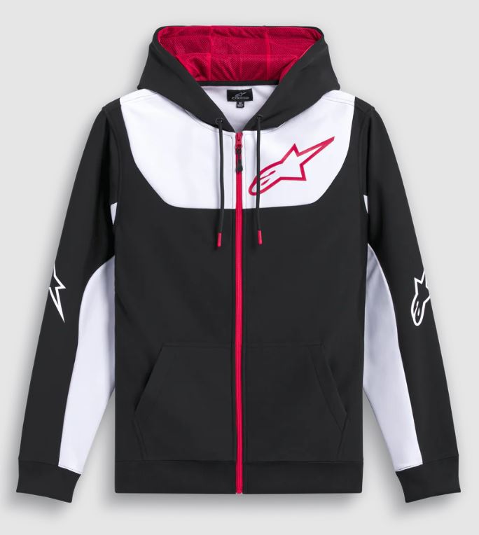 Alpinestars Fleece Session v3 Hoodie Black/White/Red