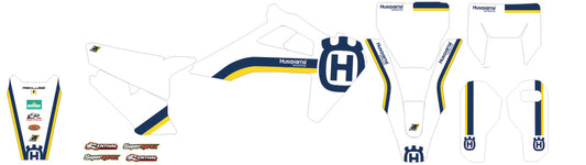 Blackbird stickerset 'Retro' Husqvarna TC/FC 125-450 2019-2022 &amp; FE/TE 250-501 2020-2023