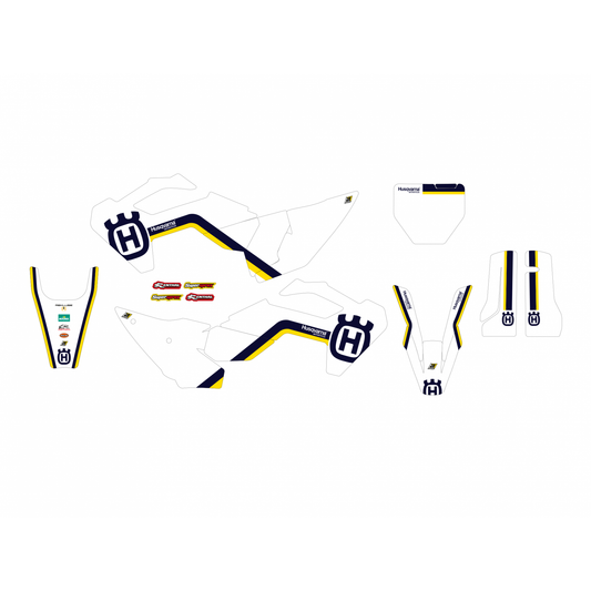 Blackbird stickerset 'Retro' Husqvarna TC/FC 125-450 2023-2024 &amp; FE/TE 250-501 2024
