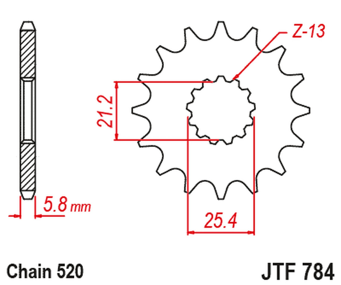 JT Front sprocket JTF784.15RB