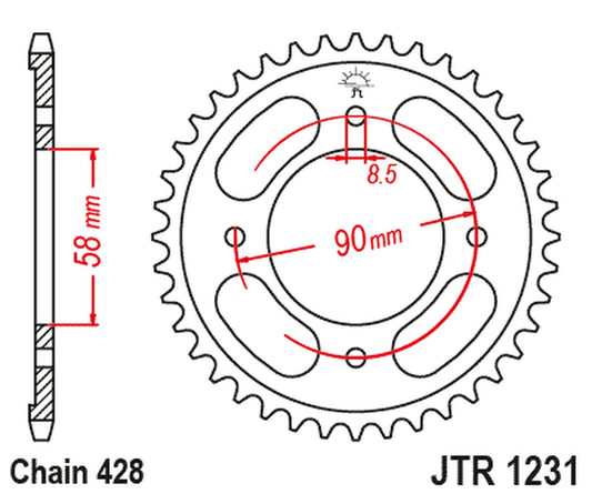 JT Rear sprocket JTR1231.36