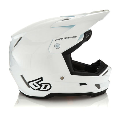 6D Helmet ATR-3 Solid Gloss White FIM