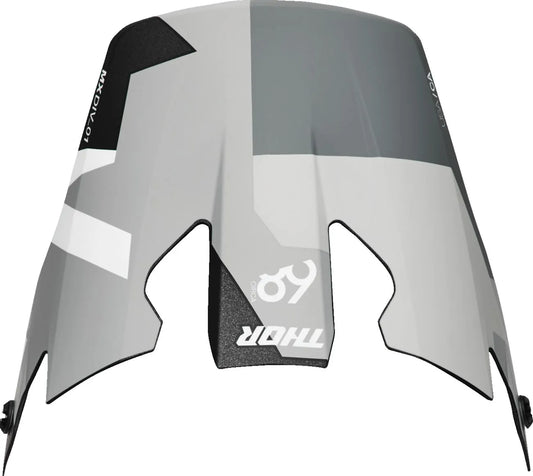 THOR Reflex Sport Carbon helmklep – Brave Grijs/Wit